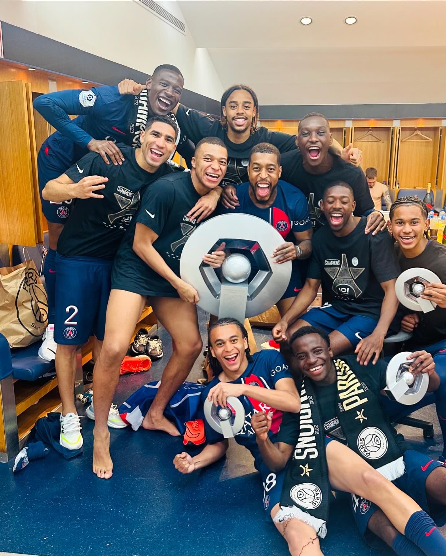 Kimpembe was involved in PSG's title celebrations